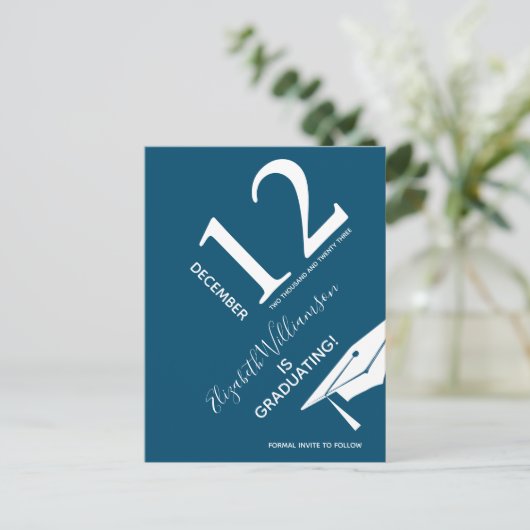 Carte Postale Faire-part Plafond Moderne Économisez La Date (Debout devant)