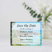 Carte Postale Faire-part Plage à St. George Bermuda Enregistrer la date (Debout devant)