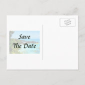 Carte Postale Faire-part Plage à St. George Bermudes Enregistrez la date (Dos)