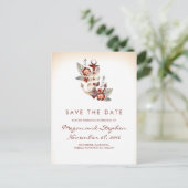 Carte Postale Faire-part Plage - Ancre florale nautique Enregistrer la date (Debout devant)