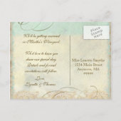 Carte Postale Faire-part Plage côtière de Sea Horse - Sauvegarder la date s (Dos)