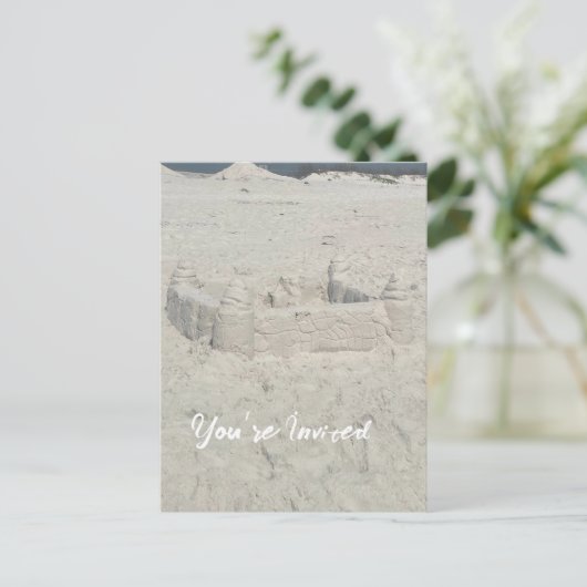 Carte Postale Faire-part Plage d'amour (Debout devant)