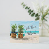 Carte Postale Faire-part Plage de l'avancée des ananas (Debout devant)