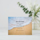 Carte Postale Faire-part Plage de sable avec Mariage de Surf en mousse (Debout devant)