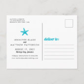 Carte Postale Faire-part Plage de Sable Océan Tropical Mariage Épargnez la  (Dos)