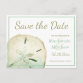Carte Postale Faire-part Plage de Sand Dollar Enregistrez la Date (Devant)