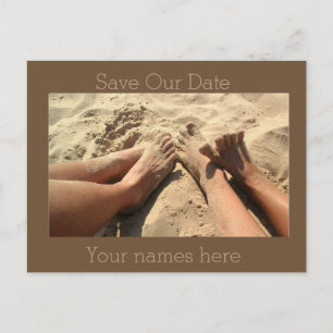 Carte Postale Faire-part Plage Enregistrer la date