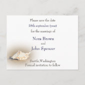 Carte Postale Faire-part Plage Enregistrer la date (Dos)