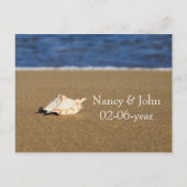 Carte Postale Faire-part Plage Enregistrer la date (Devant)