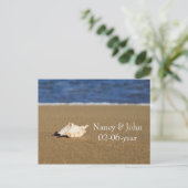 Carte Postale Faire-part Plage Enregistrer la date (Debout devant)