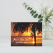 Carte Postale Faire-part Plage Enregistrer la date Destination Wedding Card (Debout devant)
