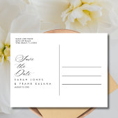 Carte Postale Faire-part Plage Mariage Tropical Floral Économisez la date