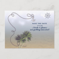 Plage nautique tropicale & Palmiers Save The Date