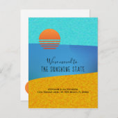 Carte Postale Faire-part Plage Nous avons déménagé à Sunshine State Nouvell (Devant / Derrière)