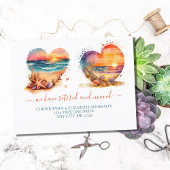 Carte Postale Faire-part Plage Océan Sunset Retraite Déménagement