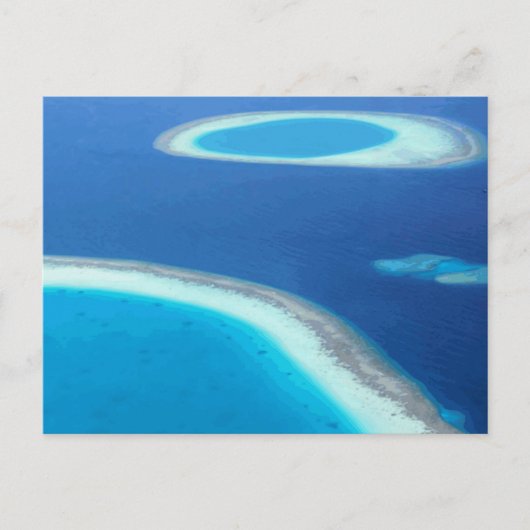 Carte Postale Faire-part Plage Party Ocean Fun Enregistrer la date Blank Cu (Devant)