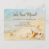 Carte Postale Faire-part Plage Seashells Sand Moving (Devant)