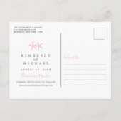 Carte Postale Faire-part Plage Tropicale avec Cœur de Sable Enregistrez la  (Dos)