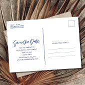 Carte Postale Faire-part Plage tropicale Destination Mariage Sauvez les dat