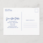 Carte Postale Faire-part Plage tropicale Destination Mariage Sauvez les dat (Dos)
