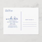 Carte Postale Faire-part Plage tropicale Destination Mariage Sauvez les dat (Dos)