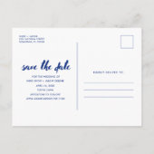Carte Postale Faire-part Plage tropicale Destination Mariage Sauvez les dat (Dos)