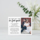 Carte Postale Faire-part Plan de changement Six Pieds Appartient Photo Mari (Debout devant)