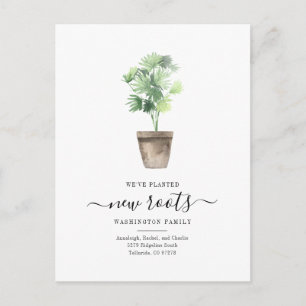 Carte Postale Faire-part Plante Boho Nous avons déménagé Changement d'adres