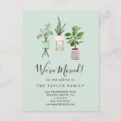 Carte Postale Faire-part Plantes de la Maison | Mint Nous avons déménagé (Devant)