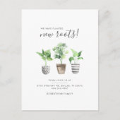 Carte Postale Faire-part Plantes en pot Boho Nouvelle Adresse Botanique Dém (Devant)