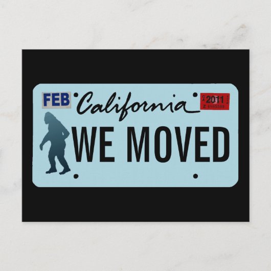 Carte Postale Faire-part Plaque de licence California Sasquatch (Devant)