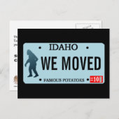 Carte Postale Faire-part Plaque de licence Idaho Sasquatch (Devant / Derrière)