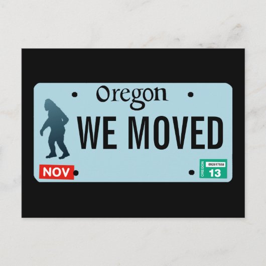 Carte Postale Faire-part Plaque de licence Oregon Sasquatch (Devant)