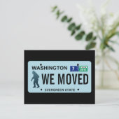 Carte Postale Faire-part Plaque de licence Washington Sasquatch (Debout devant)