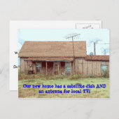 Carte Postale Faire-part Plat ET Antenne ! - Drôle changement d'adresse (Devant / Derrière)