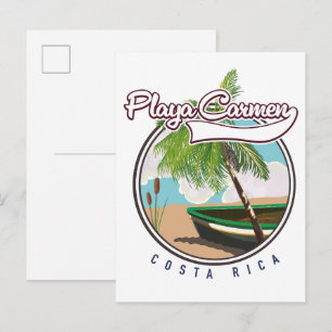Carte Postale Faire-part Playa carmen Costa rica