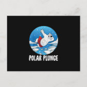 Carte Postale Faire-part Plongée polaire Ice Jump Ours polaire Nage hiverna (Devant)