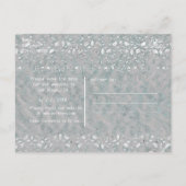 Carte Postale Faire-part Plumeria tropicale Gris rose gris rose Enregistrer (Dos)