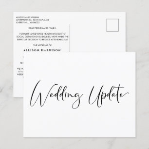Carte Postale Faire-part Plus petite mise à jour de mariage élégant réduit