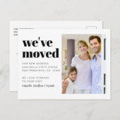 Carte Postale Faire-part Poids Moderne Déplacement de photo (Devant / Derrière)