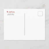 Carte Postale Faire-part Poinsettia rustique | Enregistrez la date Fête de  (Dos)