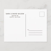 Carte Postale Faire-part Poinsettia rustique Feuillage d'hiver Enregistrer  (Dos)