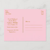 Carte Postale Faire-part Points Confetti Rose & Or brillants Enregistrer La (Dos)