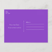 Carte Postale Faire-part Points violets et noirs Modern Party Save the Date (Dos)