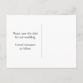 Carte Postale Faire-part Pois noirs blancs roses Enregistrer la date (Dos)