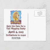 Carte Postale Faire-part Pôle de fête au poulet (Dos)