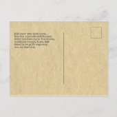 Carte Postale Faire-part Police Machine à Écrire Save The Date Mariage AJOU (Dos)