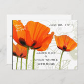 Carte Postale Faire-part Poppies Deco Shawn (Devant / Derrière)