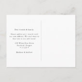 Carte Postale Faire-part Porte de jardin floral Déplacement (Dos)