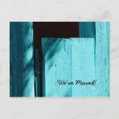Carte Postale Faire-part Porte Turquoise, Annonce d'une Nouvelle Adresse (Devant)